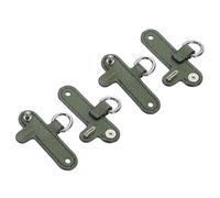 sourcing map 4Pcs Leather Purse Straps, 6.1cmx2.4cm Punch-Free Buckle Bag Strap Transformation Accessories for Mini Bag Handbag Crossbody Shoulder Strap, Green