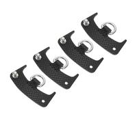 sourcing map 4Pcs Leather Purse Straps, 6.4cmx2.7cm Punch-Free Buckle Bag Strap Transformation Accessories for Mini Bag Handbag Crossbody Shoulder Strap, Black