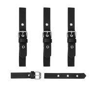 sourcing map 4Pcs Leather Snap Buckle Lock, 14.3-19.5cm Long Sew on Toggle Closure Buckle Alloy Leather Clasp Fasteners Replacement Snap Toggle for Cloak DIY Craft Sewing, Black/Silver