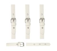 sourcing map 4Pcs Leather Snap Buckle Lock, 14.3-19.5cm Long Sew on Toggle Closure Buckle Alloy Leather Clasp Fasteners Replacement Snap Toggle for Cloak DIY Craft Sewing, Cream White/Silver