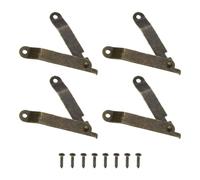 sourcing map 4pcs Lid Folding Support Hinges, Lid Stay Hinge with 8pcs Screws for Furniture Wooden Boxes Jewelry Case Chest Cabinet, Bronze (Folded Length 2.7"/68mm, Plate Width 0.4"/11mm)