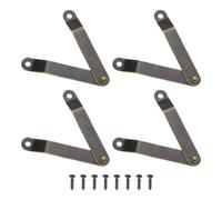 sourcing map 4pcs Lid Folding Support Hinges, Lid Stay Hinge with 8pcs Screws for Furniture Wooden Boxes Jewelry Case Chest Cabinet, Bronze (Folded Length 2.6"/65mm, Plate Width 0.4"/10mm)