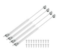 sourcing map 4Pcs Lid Support Hinges, 14 Inch 200N Gas Struts Heavy Duty Gas Spring Soft Close Lid Stay Hinges Lift Support with l Mounts for Tool Box Cabinet, Silver