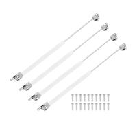 sourcing map 4Pcs Lid Support Hinges, 14 Inch 200N Gas Struts Heavy Duty Gas Spring Soft Close Lid Stay Hinges Lift Support with l Mounts for Tool Box Cabinet, White