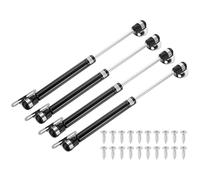 sourcing map 4Pcs Lid Support Hinges, 200N Gas Struts Soft Close Folding Lid Stay Hinges Automatic Slow Lowering Pneumatic Lid Buffer with Fixing Plate for Cabinet Closet Wardrobe