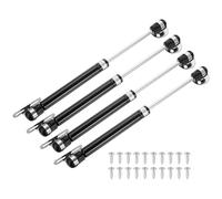 sourcing map 4Pcs Lid Support Hinges, 50N Gas Struts Soft Close Folding Lid Stay Hinges Automatic Slow Lowering Pneumatic Lid Buffer with Fixing Plate for Cabinet Closet Wardrobe