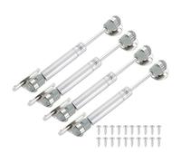 sourcing map 4Pcs Lid Support Hinges, 6 Inch 20N Gas Struts Soft Close Folding Lid Stay Hinges Lift Support Slow Lowering Pneumatic Lid Buffer for Cabinet Closet Wardrobe, Silver