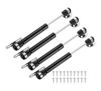 sourcing map 4Pcs Lid Support Hinges, 6 Inch 50N Gas Struts Soft Close Folding Lid Stay Hinges Lift Support Slow Lowering Pneumatic Lid Buffer for Cabinet Closet Wardrobe, Black