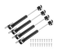 sourcing map 4Pcs Lid Support Hinges, 8 Inch 120N Gas Struts Soft Close Folding Lid Stay Hinges Lift Support Slow Lowering Pneumatic Lid Buffer for Cabinet Closet Wardrobe, Black