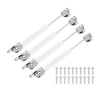 sourcing map 4Pcs Lid Support Hinges, 8 Inch 20N Gas Struts Soft Close Folding Lid Stay Hinges Lift Support Slow Lowering Pneumatic Lid Buffer for Cabinet Closet Wardrobe, White