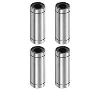 sourcing map 4Pcs LM10LUU Linear Ball Bearings, 10mm Bore Dia, 19mm OD, 55mm Length Double Side Rubber Seal Linear Motion Bearing for 3D Printer CNC Machine Applications, ABEC3