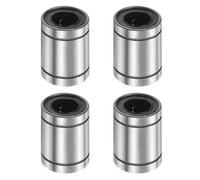 sourcing map 4Pcs LM10UU Linear Ball Bearings, 10mm Bore Dia, 19mm OD, 29mm Length Double Side Rubber Seal Linear Motion Bearing for 3D Printer CNC Machine Applications, ABEC3