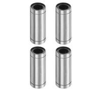 sourcing map 4Pcs LM12LUU Linear Ball Bearings, 12mm Bore Dia, 21mm OD, 57mm Length Double Side Rubber Seal Linear Motion Bearing for 3D Printer CNC Machine Applications, ABEC3