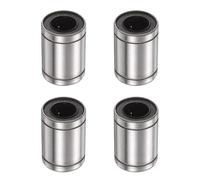 sourcing map 4Pcs LM12UU Linear Ball Bearings, 12mm Bore Dia, 21mm OD, 30mm Length Double Side Rubber Seal Linear Motion Bearing for 3D Printer CNC Machine Applications, ABEC3
