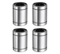 sourcing map 4Pcs LM13UU Linear Bearing 13mm Bore 23mm OD 32mm Length Linear Ball Bearings Double Side Rubber Sealed Bearing Steel for CNC Machine 3D Printer Food Packaging Machine