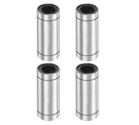 sourcing map 4Pcs LM20LUU Linear Ball Bearings, 20mm Bore Dia, 32mm OD, 80mm Length Double Side Rubber Seal Linear Motion Bearing for 3D Printer CNC Machine Applications, ABEC3