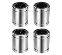 sourcing map 4Pcs LM20UU Linear Bearing 20mm Bore 32mm OD 42mm Length Linear Ball Bearings Nickel Plated Surface Double Side Rubber Sealed Bearing Steel for CNC Machine 3D Printer