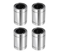 sourcing map 4Pcs LM30UU Linear Bearing 30mm Bore 45mm OD 62mm Length Linear Ball Bearings Nickel Plated Surface Double Side Rubber Sealed Bearing Steel for CNC Machine 3D Printer