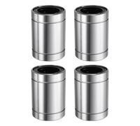 sourcing map 4Pcs LM30UU Linear Bearing 30mm Bore 45mm OD 63mm Length Linear Ball Bearings Double Side Rubber Sealed Bearing Steel for CNC Machine 3D Printer Food Packaging Machine