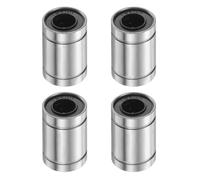 sourcing map 4Pcs LM6UU Linear Ball Bearings, 6mm Bore Dia, 12mm OD, 19mm Length Double Side Rubber Seal Linear Motion Bearing for 3D Printer CNC Machine Applications, ABEC3