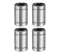 sourcing map 4Pcs LM6UU Linear Bearing 6mm Bore 12mm OD 19mm Length Linear Ball Bearings Double Side Rubber Sealed Bearing Steel for CNC Machine 3D Printer Food Packaging Machine