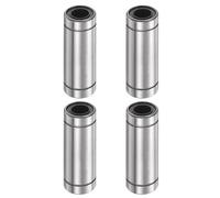 sourcing map 4Pcs LM8LUU Linear Ball Bearings, 8mm Bore Dia, 15mm OD, 45mm Length Double Side Rubber Seal Linear Motion Bearing for 3D Printer CNC Machine Applications, ABEC3