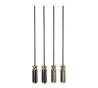 sourcing map 4pcs Long Phillips Slotted Screwdriver 12" Shank CR-V Cross Flat Head Magnetic Screwdrivers for Industry and Automobile Repair, Black