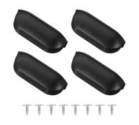 sourcing map 4Pcs Luggage Replacement Pads, Plastic Luggage Stand Feet Stud, Suitcase and Travel Gear Bottom Side Accessories with Self-tapping Screws, Black (60x26x20mm)