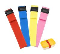 sourcing map 4Pcs Lunch Box Fixing Bands, 9.4" l Elastic Bento Box Straps Adjustable Cinch Strap Reusable Elasticity Replacement Belt for Home Office Picnic Camping Meal Container, Color Set 2