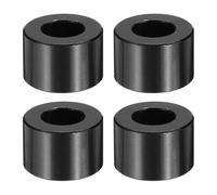 sourcing map 4pcs M10 Metal Spacers, M10 x 3/4" OD x 1/2" L Aluminium Spacer Round Unthreaded Standoff Bushing Plain Finish for Screw Bolts, Black