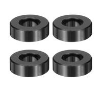 sourcing map 4pcs M10 Metal Spacers, M10 x 3/4" OD x 1/4" L Aluminium Spacer Round Unthreaded Standoff Bushing Plain Finish for Screw Bolts, Black