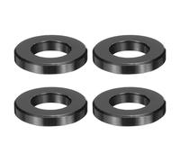 sourcing map 4pcs M10 Metal Spacers, M10 x 3/4" OD x 1/8" L Aluminium Spacer Round Unthreaded Standoff Bushing Plain Finish for Screw Bolts, Black