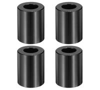 sourcing map 4pcs M10 Metal Spacers, M10 x 3/4" OD x 1" L Aluminium Spacer Round Unthreaded Standoff Bushing Plain Finish for Screw Bolts, Black