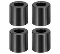 sourcing map 4pcs M10 Metal Spacers, M10 x 3/4" OD x 13/16" L Aluminium Spacer Round Unthreaded Standoff Bushing Plain Finish for Screw Bolts, Black