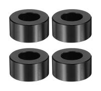 sourcing map 4pcs M10 Metal Spacers, M10 x 3/4" OD x 3/8" L Aluminium Spacer Round Unthreaded Standoff Bushing Plain Finish for Screw Bolts, Black