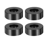 sourcing map 4pcs M12 Metal Spacers, M12 x 1" OD x 3/8" L Aluminium Spacer Round Unthreaded Standoff Bushing Plain Finish for Screw Bolts, Black