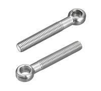 sourcing map 4Pcs M12 x 80mm Lifting Eye Bolts, 304 Stainless Steel Machinery Shoulder Swing Bolt Lifting Ring Eyebolt for Pipeline Gate Valves, Building Steel Pipe Fasteners, Silver