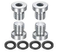 sourcing map 4Pcs M12x1.5 Inner Hex Head Pipe Fitting Plug, Universal Carbon Steel Thread Socket Plug with Black O-Ring for Terminate Pipe Ends or Replacement Drains