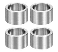sourcing map 4pcs M16 Metal Spacers, 5/8" Stainless Steel Spacer 16mm IDx22mm ODx15mm Length Round Unthreaded Standoff Bushing Plain Finish for Screw Bolts, Silver