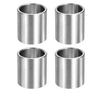 sourcing map 4pcs M18 Metal Spacers, 23/32" Stainless Steel Spacer 18mm IDx22mm ODx25mm Length Round Unthreaded Standoff Bushing Plain Finish for Screw Bolts, Silver