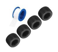 sourcing map 4Pcs M18x1.5x12 Carbon Steel Pipe Plug Fitting, Male Internal Hex Thread Socket Pipe Cap, Countersunk Plug for Sealing Pipe Port, Pneumatic Solenoid Valve