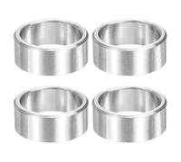 sourcing map 4pcs M20 Metal Spacers, 25/32" Stainless Steel Spacer 20mm IDx25mm ODx10mm Length Round Unthreaded Standoff Bushing Plain Finish for Screw Bolts, Silver