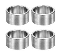 sourcing map 4pcs M20 Metal Spacers, 25/32" Stainless Steel Spacer 20mm IDx25mm ODx12.5mm Length Round Unthreaded Standoff Bushing Plain Finish for Screw Bolts, Silver