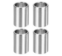 sourcing map 4pcs M20 Metal Spacers, 25/32" Stainless Steel Spacer 20mm IDx25mm ODx38mm Length Round Unthreaded Standoff Bushing Plain Finish for Screw Bolts, Silver