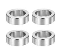 sourcing map 4pcs M20 Metal Spacers, 25/32" Stainless Steel Spacer 20mm IDx30mm ODx10mm Length Round Unthreaded Standoff Bushing Plain Finish for Screw Bolts, Silver