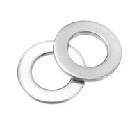 sourcing map 4Pcs M27 304 Stainless Steel Flat Washers Plain Washer 27mm ID 50mm OD 4mm Thick Flat Spacers for Screws Bolts Garden Faucet Plumbing Repair, Silver