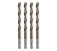 sourcing map 4pcs M35 High Speed Steel Cobalt Twist Drill Bit 6.8mm/0.04" Dia with Quick Change 1/4" Hex Shank Jobber Drill Bit for Metal, Steel, Copper, Aluminum, Zinc Alloy