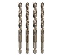 sourcing map 4pcs M35 High Speed Steel Cobalt Twist Drill Bit 7.5mm/0.04" Dia with Quick Change 1/4" Hex Shank Jobber Drill Bit for Metal, Steel, Copper, Aluminum, Zinc Alloy