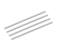sourcing map 4Pcs M4-0.7x130mm Fully Threaded Rods, Threaded Rods Bar Studs, 304 Stainless Steel Long Thread Screws Hardware for U-Bolts, Anchors, Clamps, Hangers, Silver