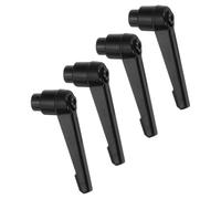 sourcing map 4Pcs M5 Adjustable Knobs Handle Female Thread Push Button Ratchet Quick Release Locking Rotating Bolt for Lathe Machinery, Black